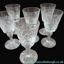 Load image into Gallery viewer, Eight Edinburgh Crystal Liqueur Glasses Glenshee 1960s
