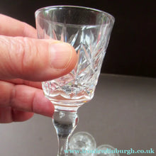 Load image into Gallery viewer, Eight Edinburgh Crystal Liqueur Glasses Glenshee 1960s
