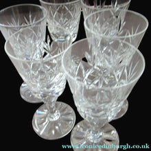 Load image into Gallery viewer, Eight Edinburgh Crystal Liqueur Glasses Glenshee 1960s
