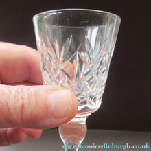 Load image into Gallery viewer, Eight Edinburgh Crystal Liqueur Glasses Glenshee 1960s
