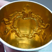 Load image into Gallery viewer, FIVE Antique Pretty RUSSIAN SILVER Vodka Tot Cups or Shot Beakers Rocaille Cartouche

