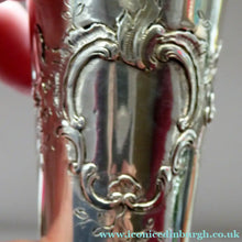 Load image into Gallery viewer, FIVE Antique Pretty RUSSIAN SILVER Vodka Tot Cups or Shot Beakers Rocaille Cartouche
