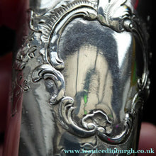 Load image into Gallery viewer, FIVE Antique Pretty RUSSIAN SILVER Vodka Tot Cups or Shot Beakers Rocaille Cartouche
