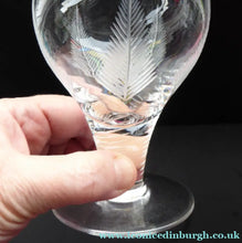 Load image into Gallery viewer, Set of Five STUART CRYSTAL WOODCHESTER Gin &amp; Tonic Glasses. With Engraved Fern Design. Signed
