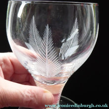 Load image into Gallery viewer, Set of Five STUART CRYSTAL WOODCHESTER Gin &amp; Tonic Glasses. With Engraved Fern Design. Signed
