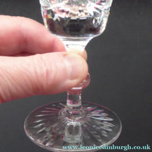 Load image into Gallery viewer, Set of FIVE Vintage EDINBURGH CRYSTAL Liqueur or Sherry Glasses. 4 1/2 inches - VINTAGE CRYSTAL GLASSES

