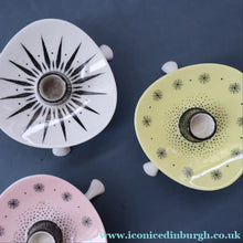 Load image into Gallery viewer, Set of FOUR 1950s Decorative FOLEY Bone China Miniature Candleholders with Tripod Feet
