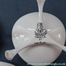 Load image into Gallery viewer, Set of FOUR 1950s Decorative FOLEY Bone China Miniature Candleholders with Tripod Feet
