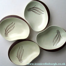 Load image into Gallery viewer, Carlton Ware Small Plates 1950s Brown Windswept Pattern
