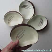 Load image into Gallery viewer, Carlton Ware Small Plates 1950s Brown Windswept Pattern
