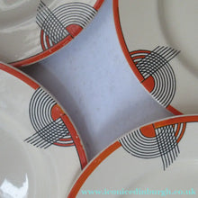 Load image into Gallery viewer, 1930s Art Deco Orange Red Royal Doulton Tango Cermamic Side Plates
