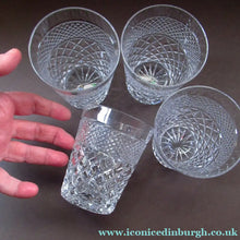 Load image into Gallery viewer, Matching Set of Four Stuart Crystal Tumblers  Braemar Sandringham
