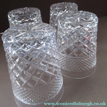 Load image into Gallery viewer, Matching Set of Four Stuart Crystal Tumblers  Braemar Sandringham
