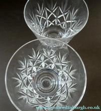 Load image into Gallery viewer, Set of Six 1960s EDINBURGH CRYSTAL Matching Wine Glasses. GLENSHEE Pattern
