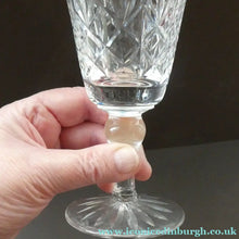 Load image into Gallery viewer, Set of Six 1960s EDINBURGH CRYSTAL Matching Wine Glasses. GLENSHEE Pattern
