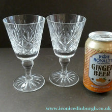 Load image into Gallery viewer, Set of Six 1960s EDINBURGH CRYSTAL Matching Wine Glasses. GLENSHEE Pattern
