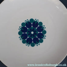 Load image into Gallery viewer, SET OF SIX. 1960s THOMAS (Rosenthal) Vintage Porcelain Dessert PLATES Decorated with Funky Abstract Pattern. 9 1/2 inches
