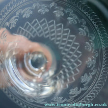 Load image into Gallery viewer, SET OF SIX Bohemian Glass Claret Wine Glasses. LADY HAMILTON Pall Mall Pattern. 6 inches - VINTAGE CRYSTAL GLASSES
