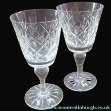 Load image into Gallery viewer, Set of 6 Vintage Glenshee Edinburgh Crystal Vintage White Wine Glasses
