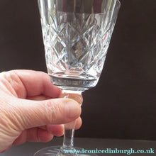 Load image into Gallery viewer, Set of 6 Vintage Glenshee Edinburgh Crystal Vintage White Wine Glasses
