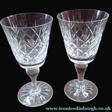 Load image into Gallery viewer, Set of 6 Vintage Glenshee Edinburgh Crystal Vintage White Wine Glasses
