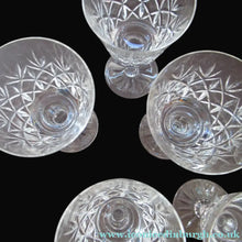 Load image into Gallery viewer, Set of 6 Vintage Glenshee Edinburgh Crystal Vintage White Wine Glasses
