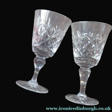 Load image into Gallery viewer, Set of 6 Vintage Glenshee Edinburgh Crystal Vintage White Wine Glasses
