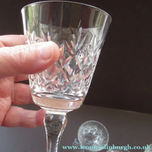 Load image into Gallery viewer, Set of 6 Vintage Glenshee Edinburgh Crystal Vintage White Wine Glasses
