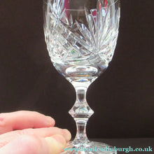Load image into Gallery viewer, Six Matching Set of Edinburgh Crystal Small Wine Glasses
