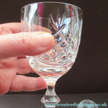 Load image into Gallery viewer, Six Matching Set of Edinburgh Crystal Small Wine Glasses
