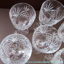 Load image into Gallery viewer, Six Matching Set of Edinburgh Crystal Small Wine Glasses
