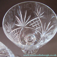 Load image into Gallery viewer, Six Matching Set of Edinburgh Crystal Small Wine Glasses
