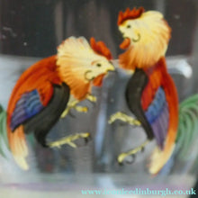 Load image into Gallery viewer, Set of Six Vintage Cockerel Liqueur or Small Cocktails Glasses. Flare Bowl with Gold Rim
