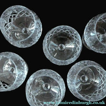 Load image into Gallery viewer, Set of SIX Matching Cut Crystal Brandy Glasses. Height 4 1/4 inches
