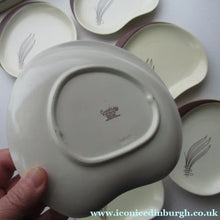 Load image into Gallery viewer, Carlton Ware Medium Plates 1950s Brown Windswept Pattern
