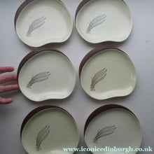 Load image into Gallery viewer, Carlton Ware Medium Plates 1950s Brown Windswept Pattern

