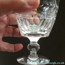 Load image into Gallery viewer, Set of Six STUART CRYSTAL ARUNDEL Pattern Sherry or Port Glasses. 3 1/2 inches
