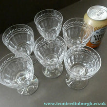 Load image into Gallery viewer, Set of Six STUART CRYSTAL ARUNDEL Pattern Small Wine Glasses. 4 1/8 inches
