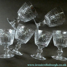 Load image into Gallery viewer, Set of Six STUART CRYSTAL ARUNDEL Pattern Small Wine Glasses. 4 1/8 inches
