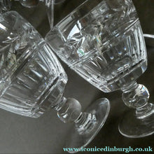 Load image into Gallery viewer, Set of Six STUART CRYSTAL ARUNDEL Pattern Wine Glasses or Goblets. 4 7/8 inches
