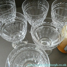 Load image into Gallery viewer, Set of Six STUART CRYSTAL ARUNDEL Pattern Wine Glasses or Goblets. 4 7/8 inches
