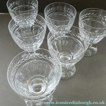 Load image into Gallery viewer, Set of Six STUART CRYSTAL ARUNDEL Pattern Wine Glasses or Goblets. 4 7/8 inches
