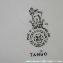Load image into Gallery viewer, Set of Six 1930s Orange Tango Roulton Doulton Art Deco Dinner Plates
