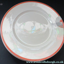 Load image into Gallery viewer, Set of Six 1930s Orange Tango Roulton Doulton Art Deco Dinner Plates
