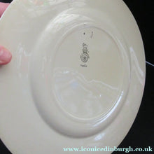 Load image into Gallery viewer, Set of Six 1930s Orange Tango Roulton Doulton Art Deco Dinner Plates

