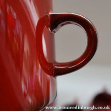 Load image into Gallery viewer, Set of SIX Villeroy &amp; Boch Large BREAKFAST Cups. 1980s Granada Design with Red Glaze
