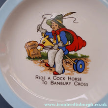 Load image into Gallery viewer, Set of SIX. Vintage 1970s Child's Nursery Rhymes Side Plates Made for the NHS
