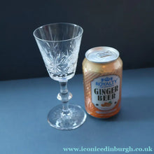 Load image into Gallery viewer, SET OF SIX Vintage Edinburgh Crystal HOCK Wine Glasses. STAR OF EDINBURGH Pattern: 6 1/4 inches
