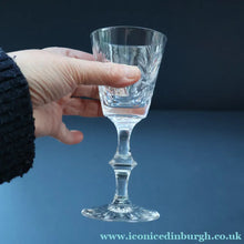 Load image into Gallery viewer, SET OF SIX Vintage Edinburgh Crystal HOCK Wine Glasses. STAR OF EDINBURGH Pattern: 6 1/4 inches

