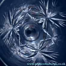 Load image into Gallery viewer, SET OF SIX Vintage Edinburgh Crystal HOCK Wine Glasses. STAR OF EDINBURGH Pattern: 6 1/4 inches
